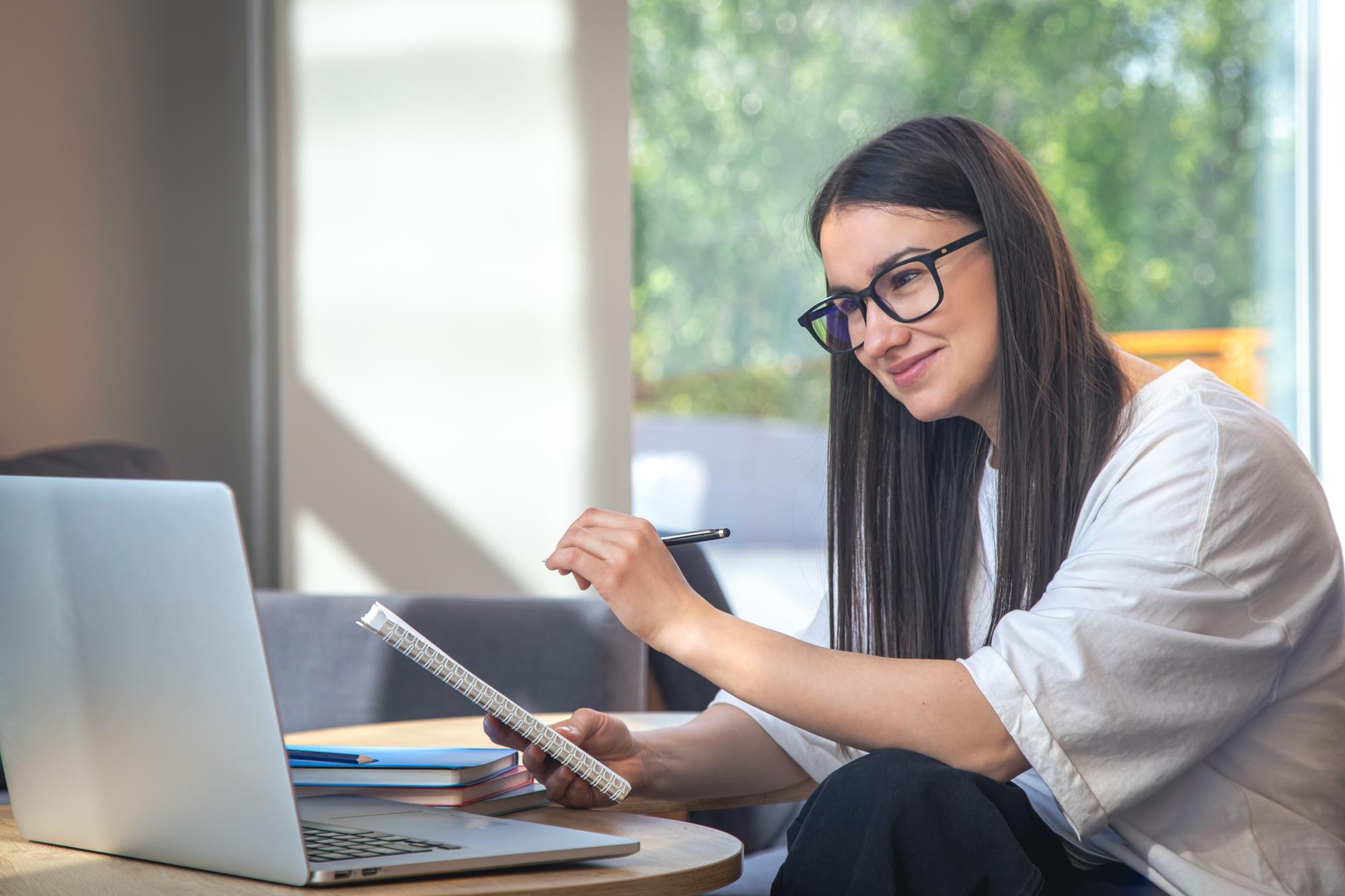Entrepreneur working on laptop